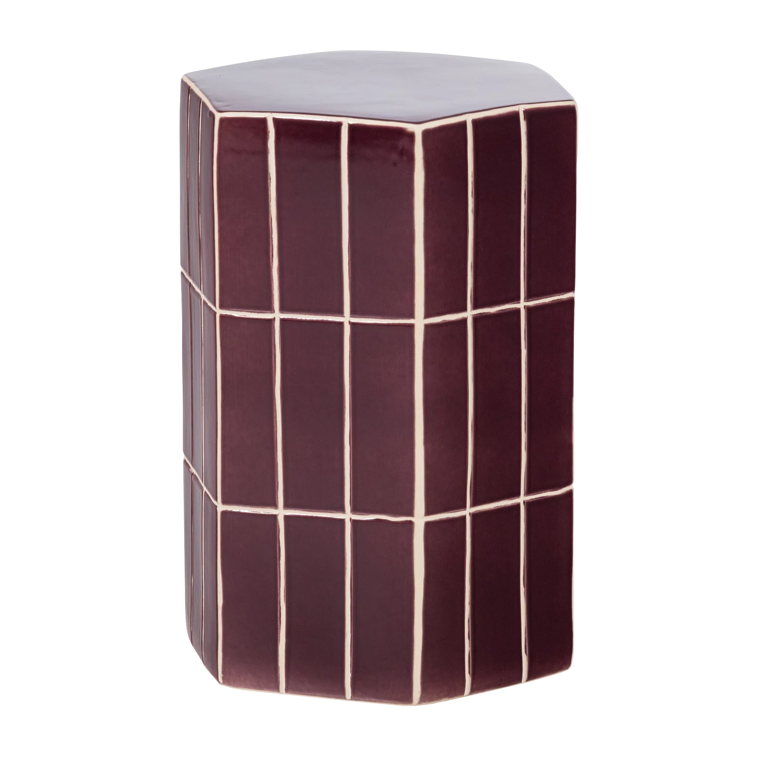 Plu Decoratieve Bijzettafel 42X30X26 Cm Keramiek Paars