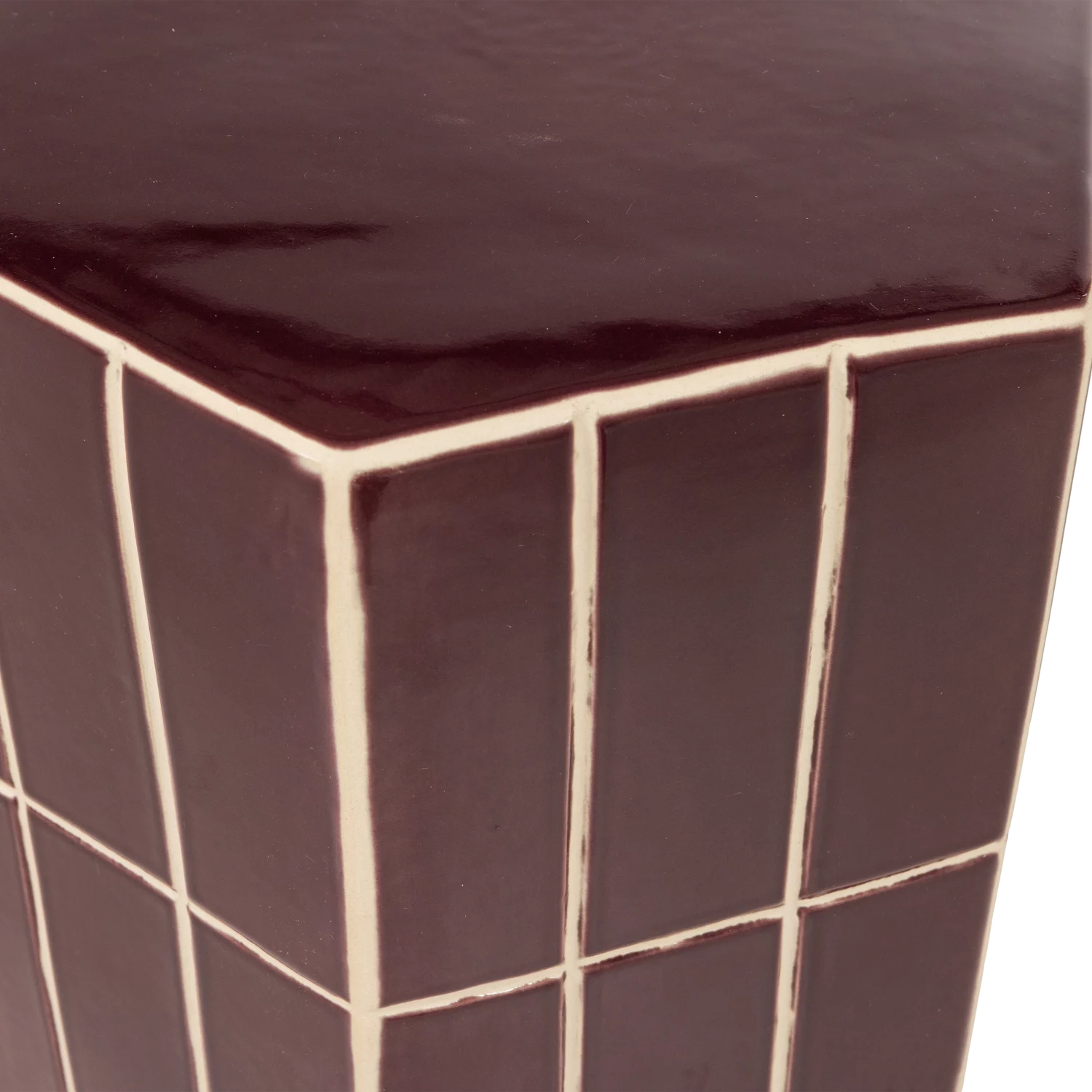 Plu Decoratieve Bijzettafel 42X30X26 Cm Keramiek Paars - Afbeelding 6
