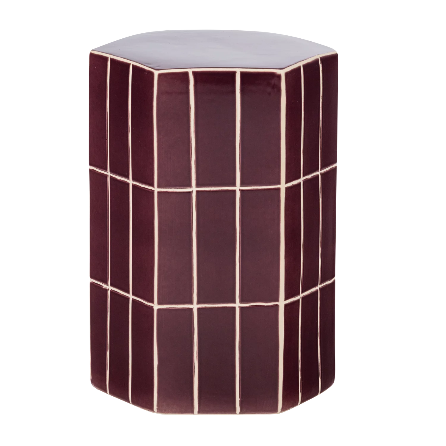 Plu Decoratieve Bijzettafel 42X30X26 Cm Keramiek Paars - Afbeelding 4