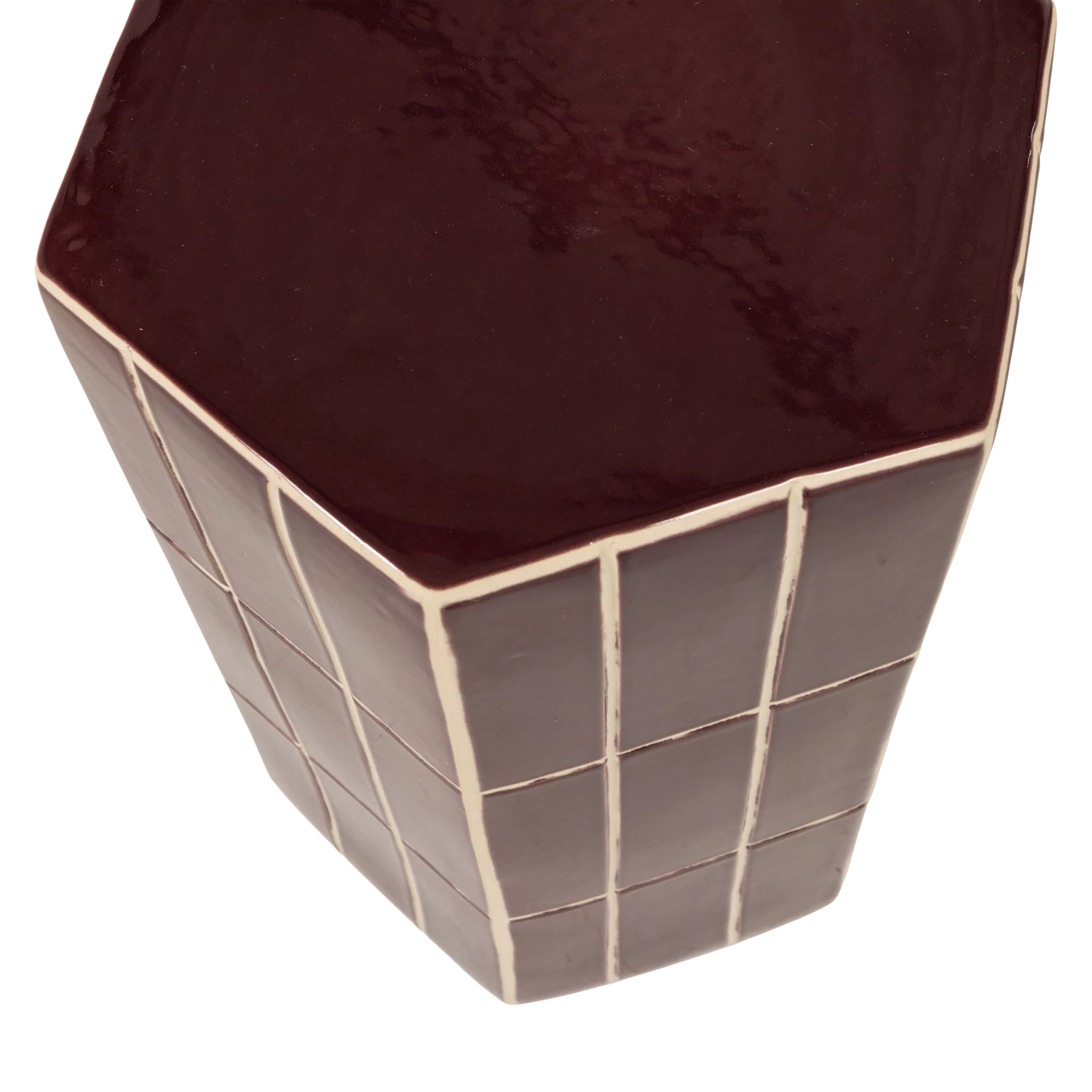 Plu Decoratieve Bijzettafel 42X30X26 Cm Keramiek Paars - Afbeelding 7