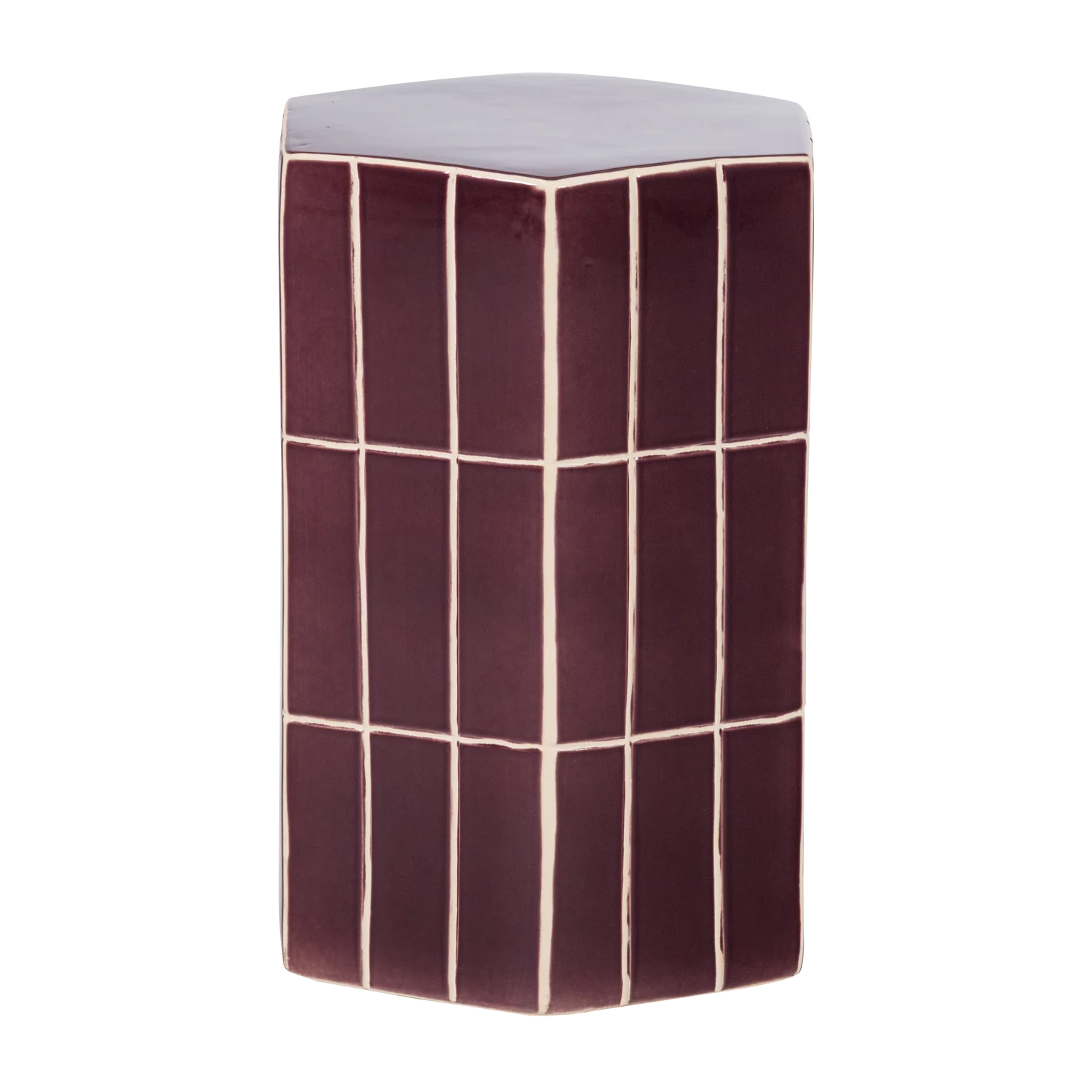 Plu Decoratieve Bijzettafel 42X30X26 Cm Keramiek Paars - Afbeelding 5