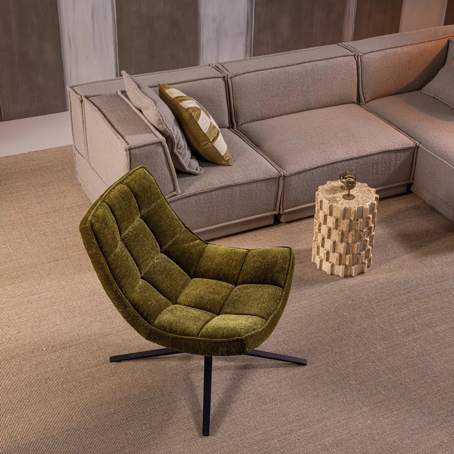 Draaifauteuil Maudi Chenille - Afbeelding 2