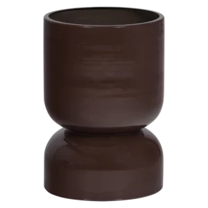 Toval Plantenpot Laag Metaal Hoogglans Paars/Bruin