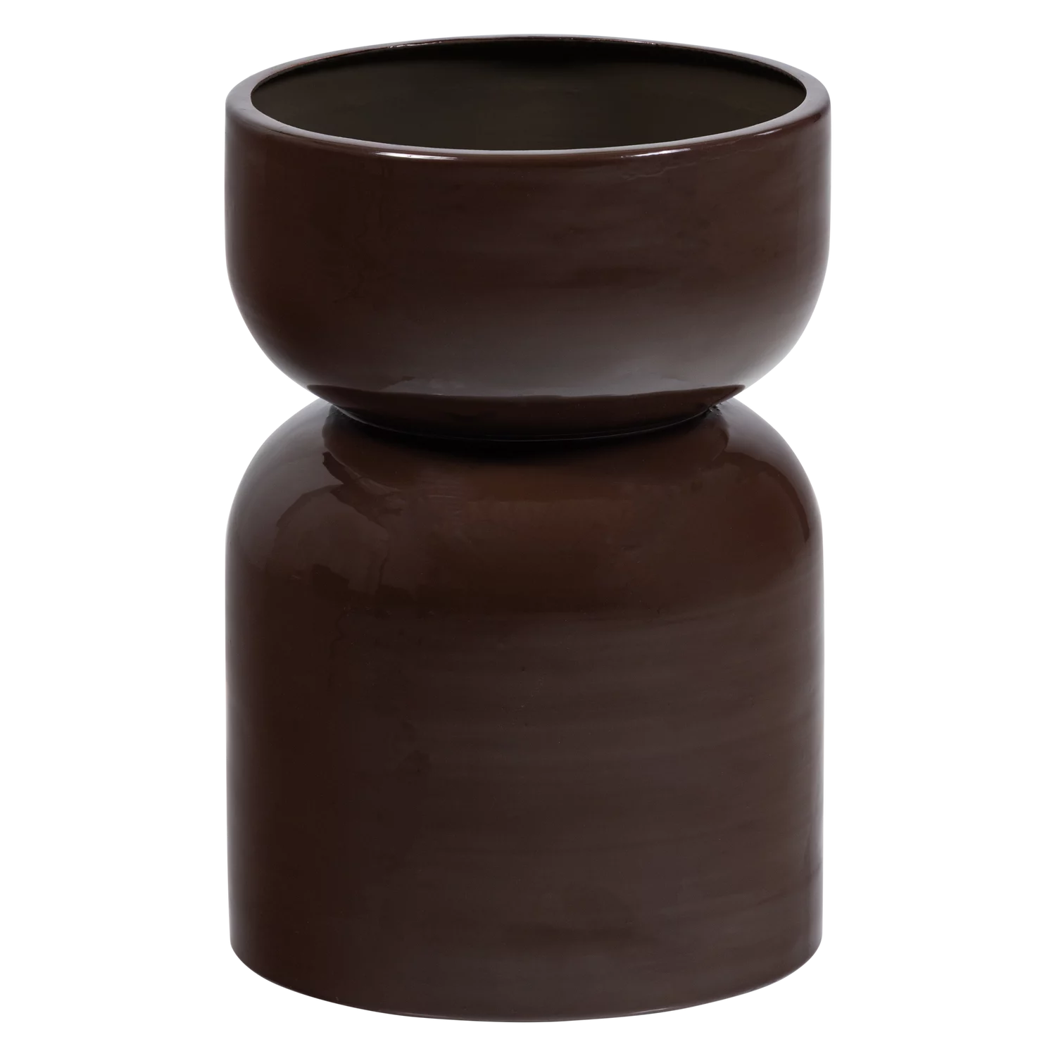 Toval Plantenpot Laag Metaal Hoogglans Paars/Bruin - Afbeelding 4