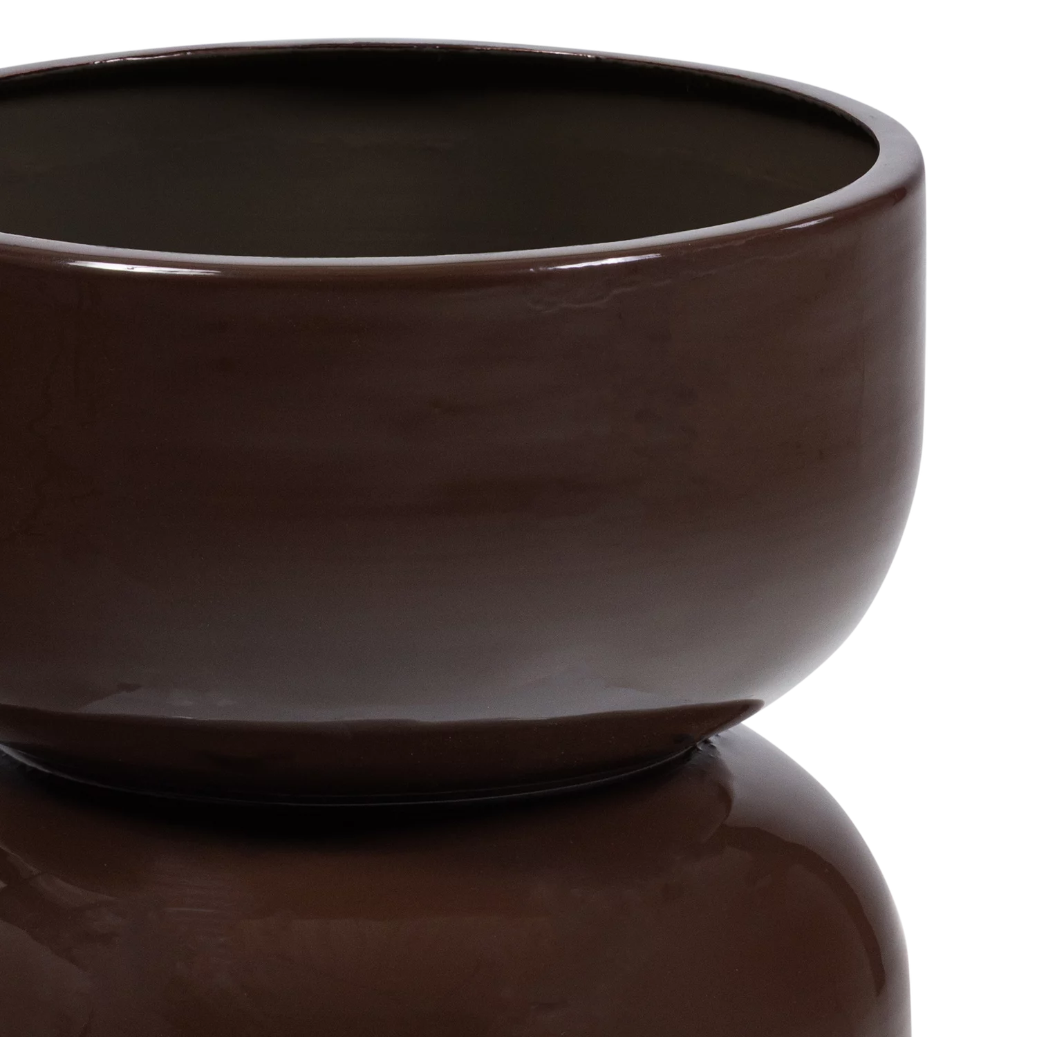 Toval Plantenpot Laag Metaal Hoogglans Paars/Bruin - Afbeelding 6