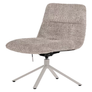 Verstelbare Draaifauteuil Soren Wollige Stof