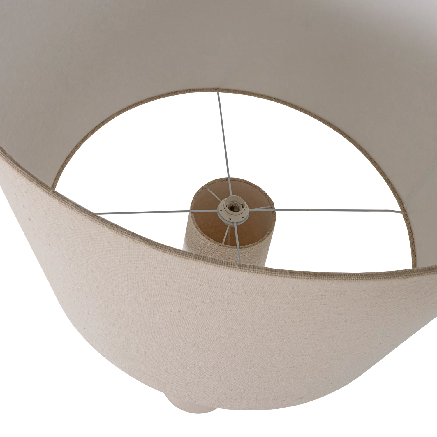 Loft Vloerlamp Xxl Metaal/Boucle Naturel 160Xo70 Cm - Afbeelding 5