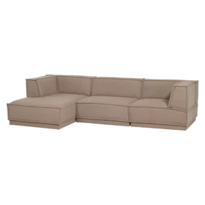 Loungebank Manu 286Cm, Teddy, Kleur Taupe