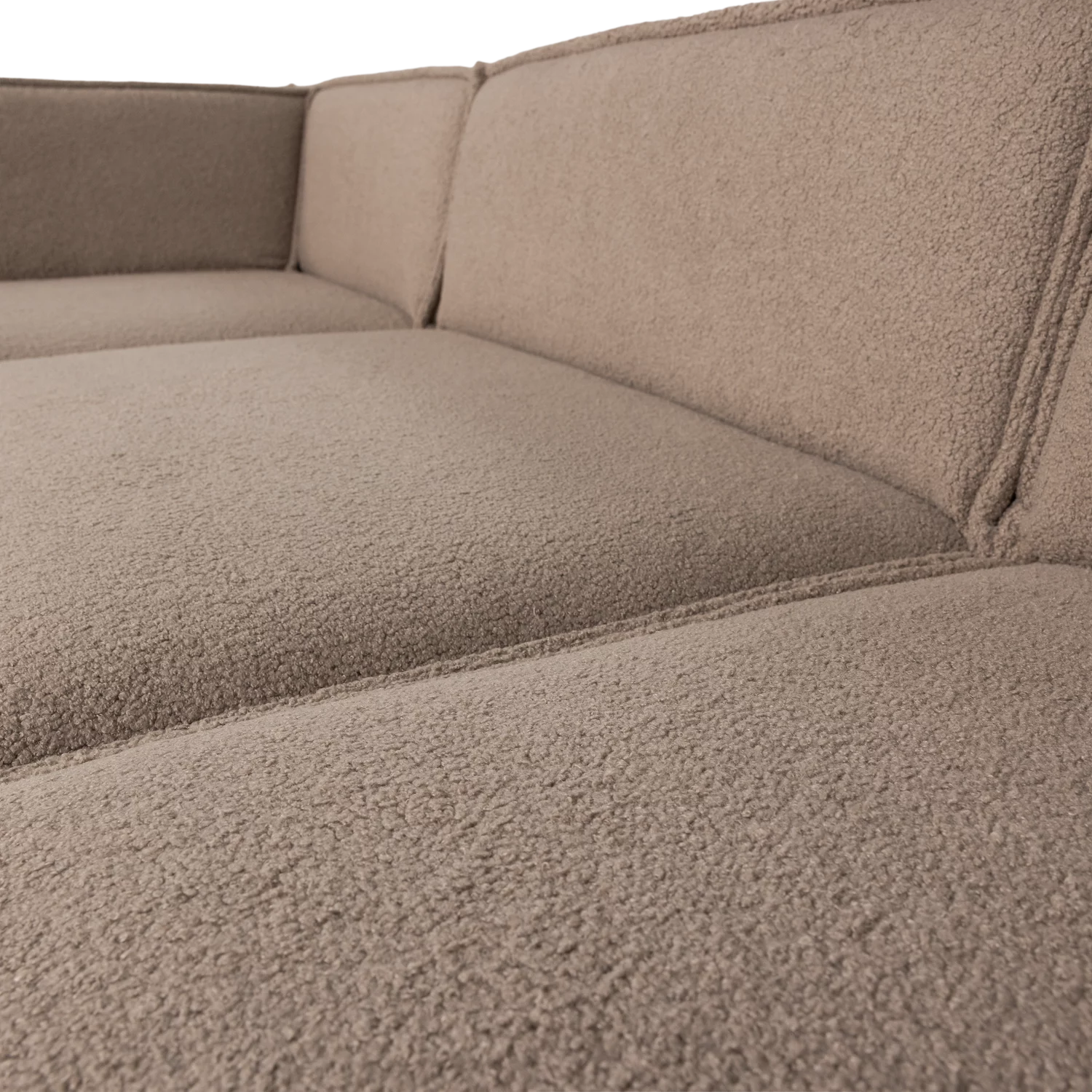 Loungebank Manu 286Cm, Teddy, Kleur Taupe - Afbeelding 6