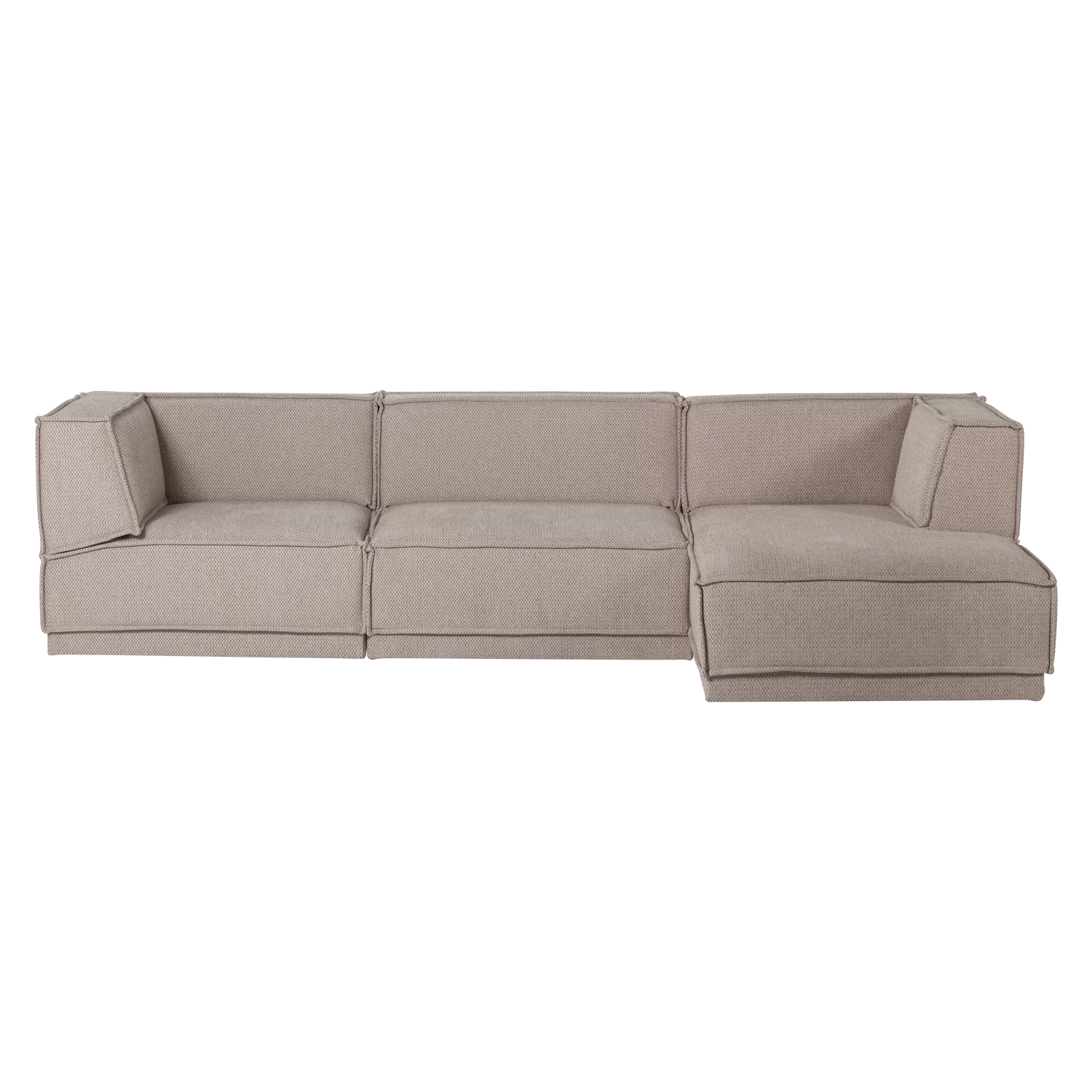 Loungebank Manu 286Cm, Chenille, Kleur Naturel - Afbeelding 4
