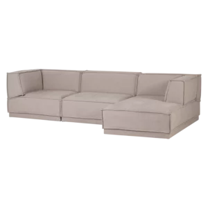 Loungebank Manu 286Cm, Chenille, Kleur Naturel