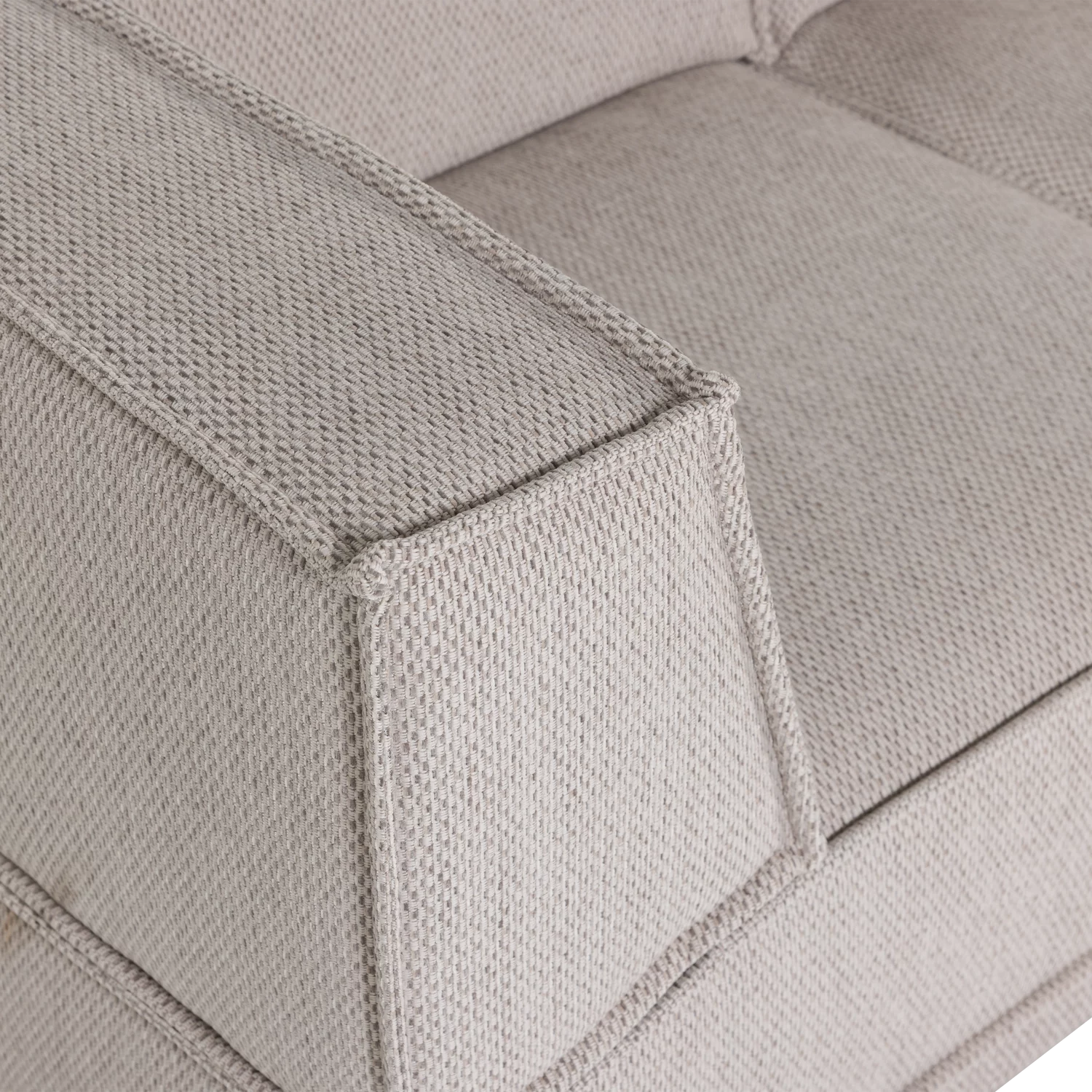 Loungebank Manu 286Cm, Chenille, Kleur Naturel - Afbeelding 7