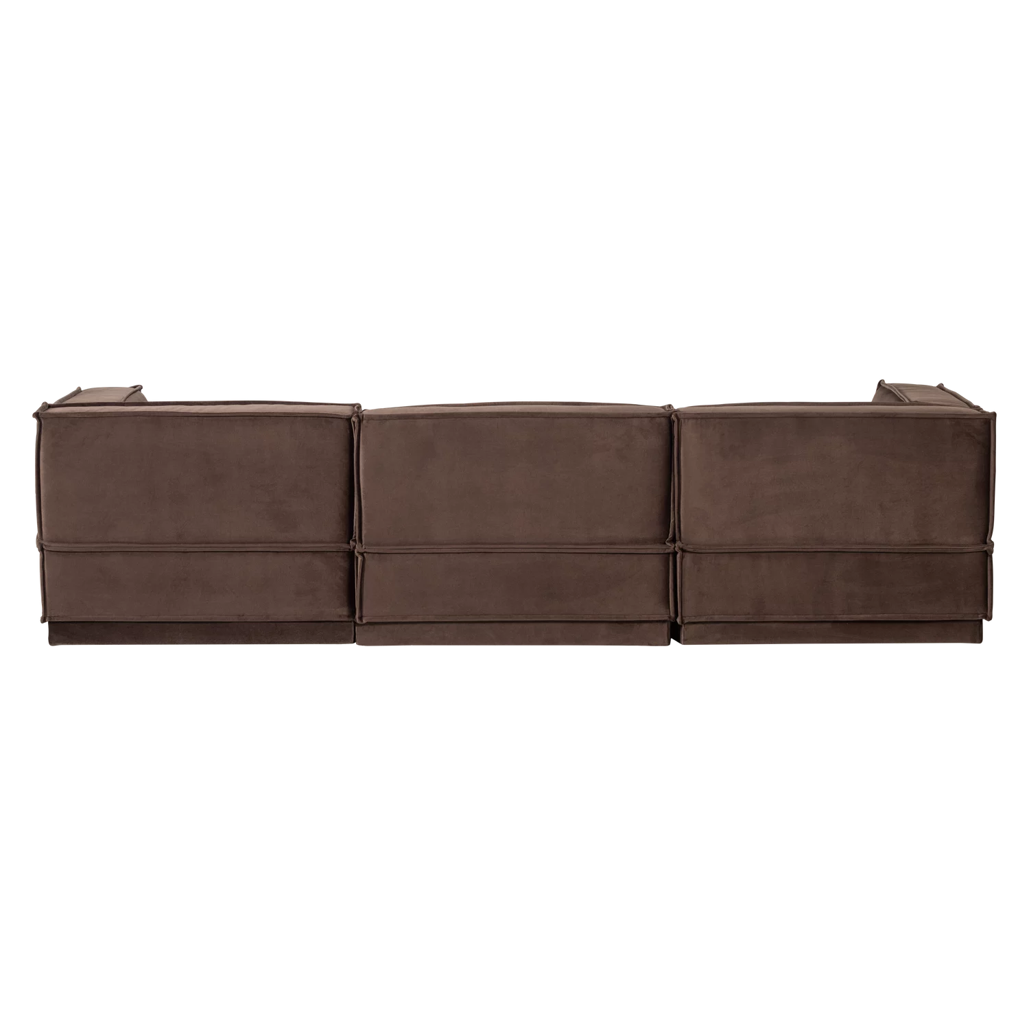 Loungebank Manu 286Cm, Velvet, Kleur Bruin - Afbeelding 6