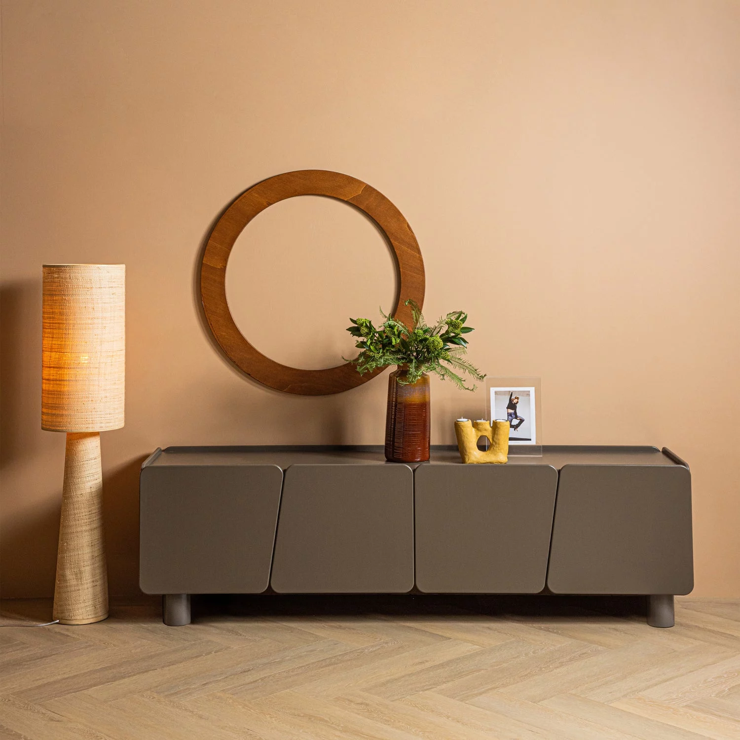 Syro Vloerlamp Raffia Naturel 130Xo30 Cm - Afbeelding 2