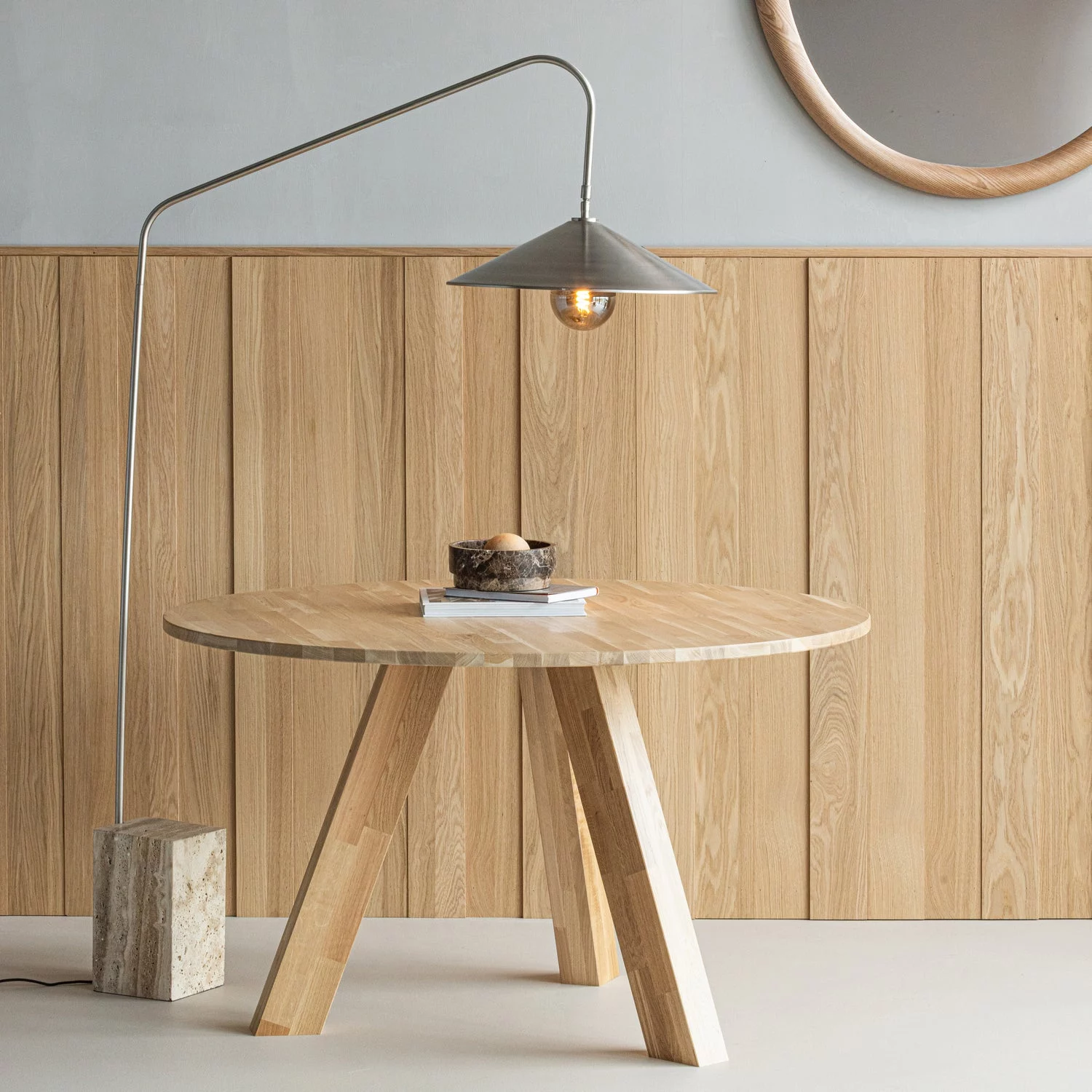 Ronde Eettafel Rhonda Eikenhout, 129Cm - Afbeelding 3