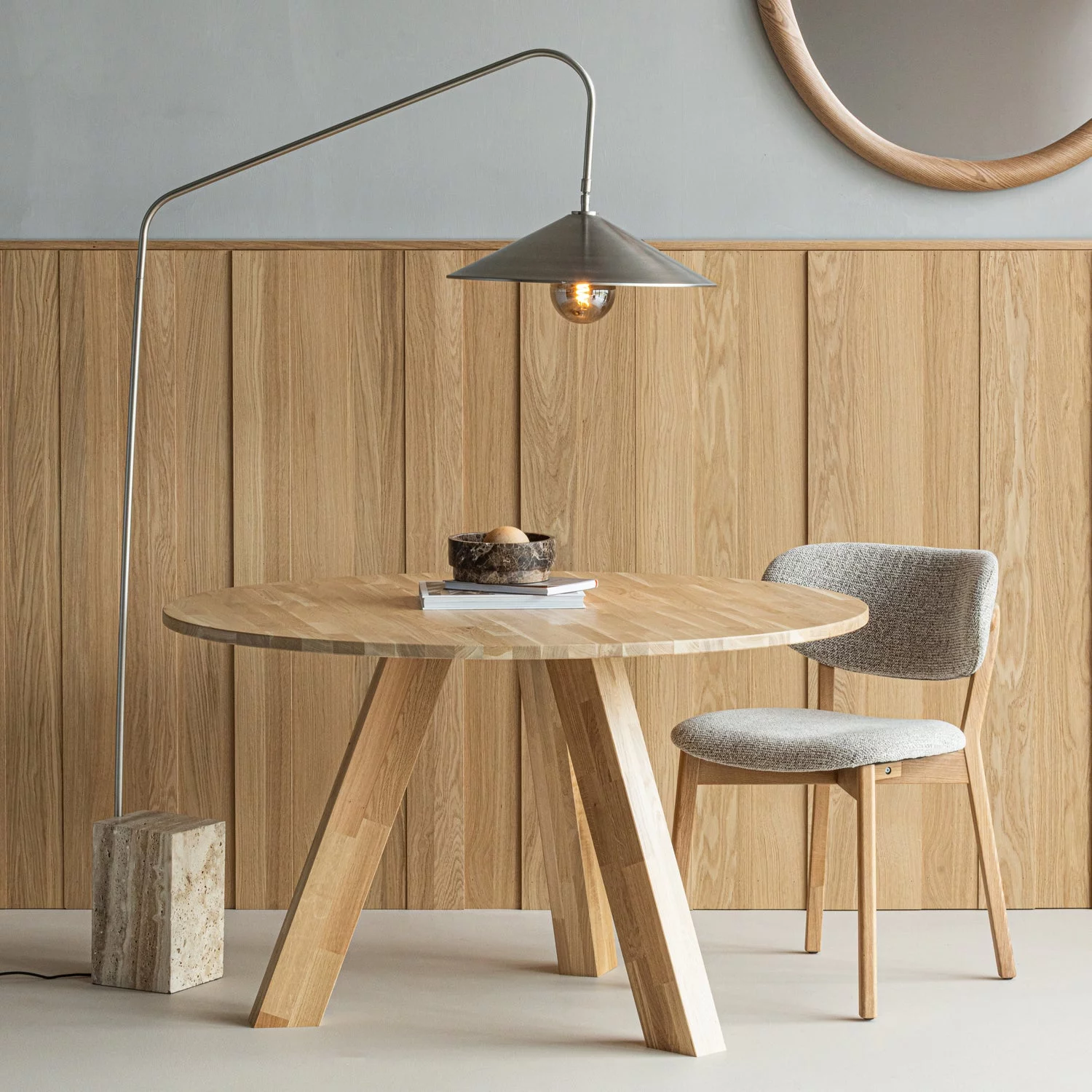 Ronde Eettafel Rhonda Eikenhout, 129Cm - Afbeelding 2