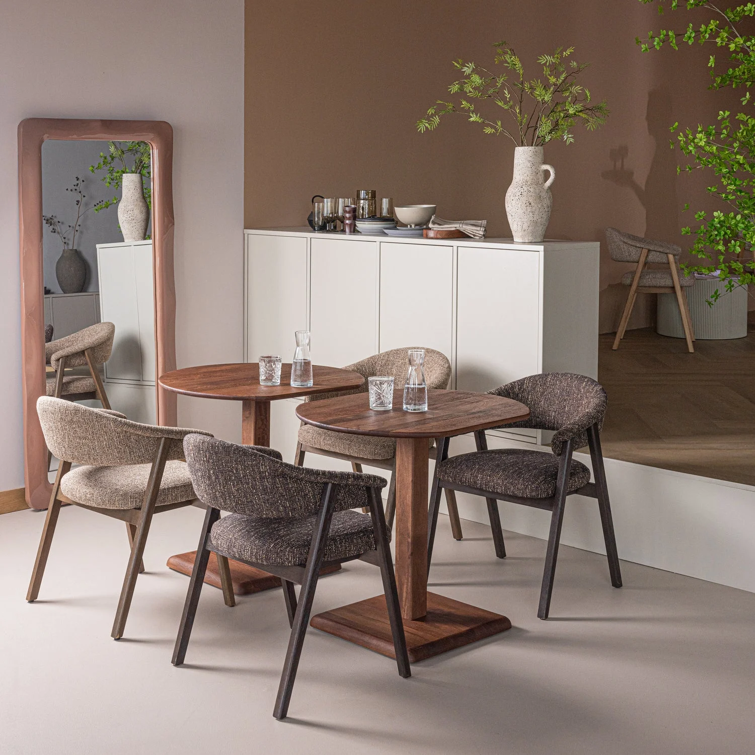 Norea Passpiegel 180X80 Cm Hout Hoogglans Oudroze [Fsc] - Afbeelding 2