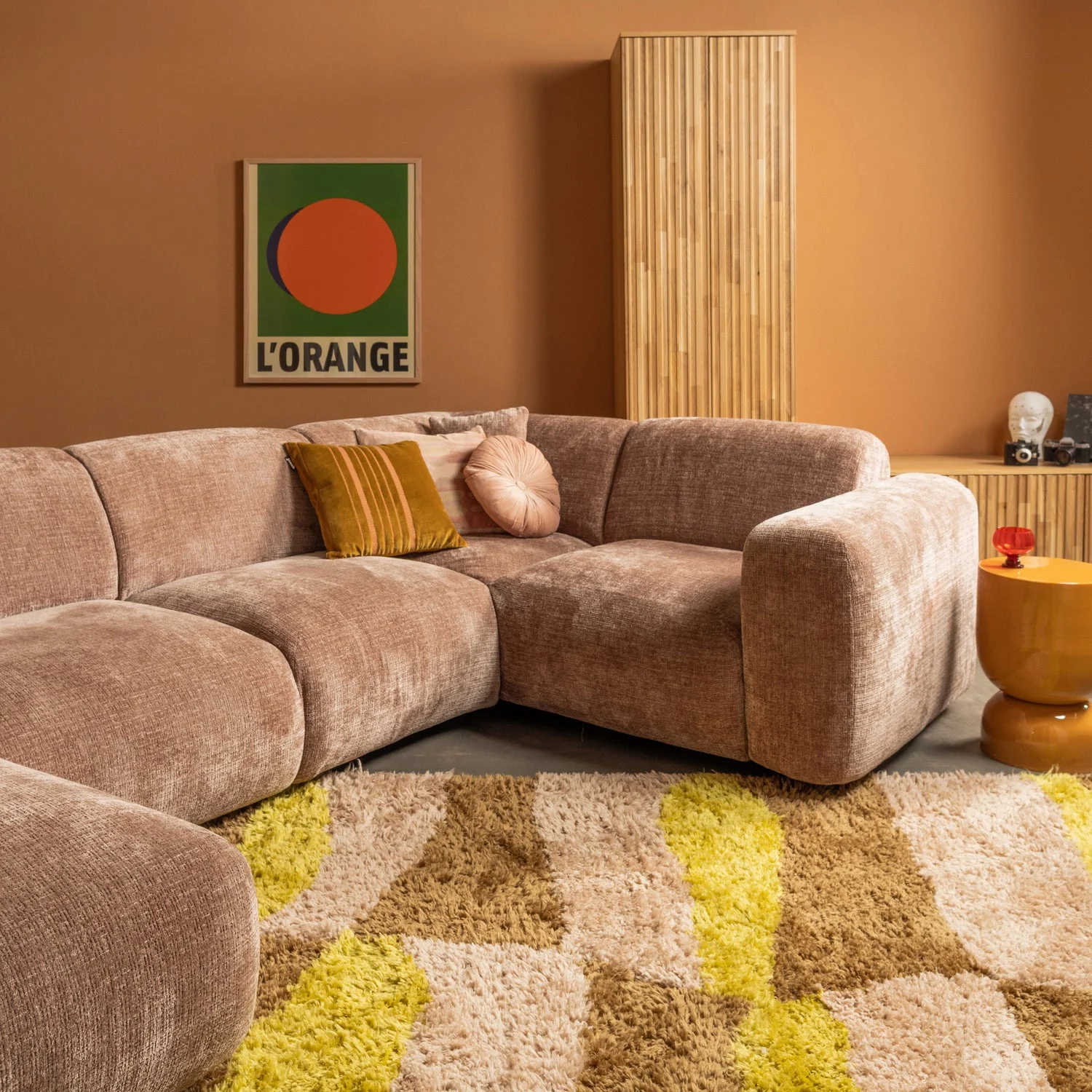Musa Vloerkleed Grafisch Dessin Naturel/Geel 170X240 Cm - Afbeelding 2