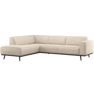 Hoekbank Statement Geweven Stof, Kleur Beige Melange