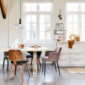 Alternative view of Classic Eetkamerstoel Noten Fineer Zwart/Walnoot