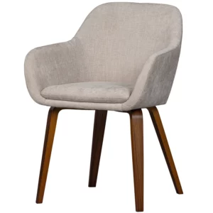 Base Eetkamerstoel Velvet Melange Zand