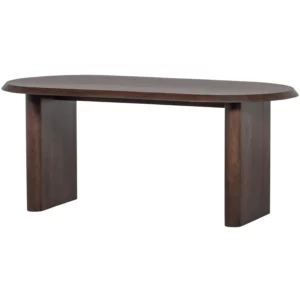 Ovale Eettafel Ellips Mangohout, Kleur Walnoot