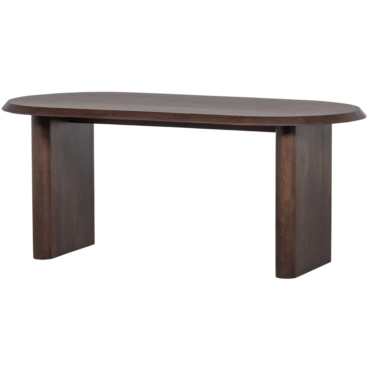 Ovale Eettafel Ellips Mangohout, Kleur Walnoot