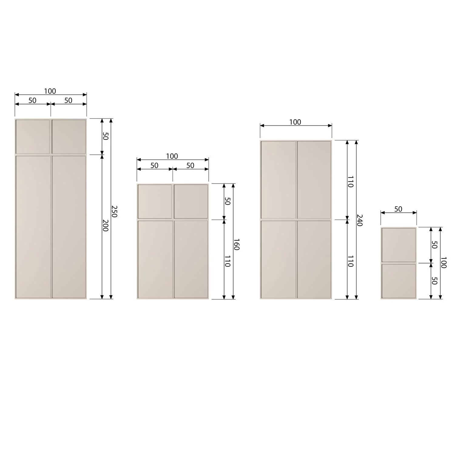 Opbergkast/Kledingkast Daily Closet Kleur Dakargrau - Afbeelding 9