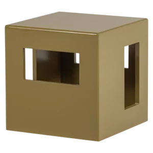 Modern Bijzettafel Mdf Hout Hoogglans Honinggeel