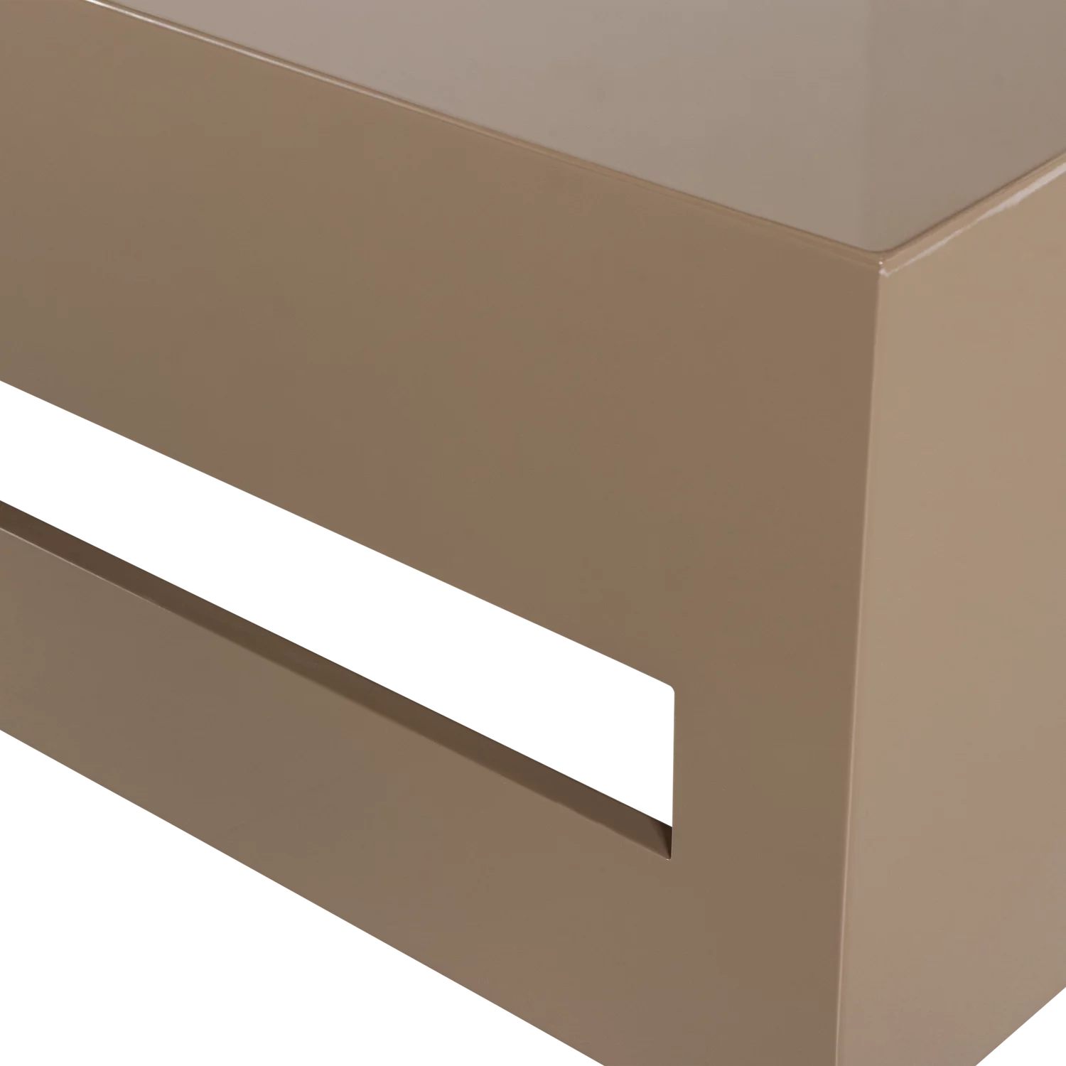 Modern Salontafel Mdf Hout Hoogglans Zand - Afbeelding 5