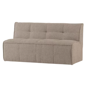 Cluster Eetbankje Met Rugleuning Boucle Khaki Bruin