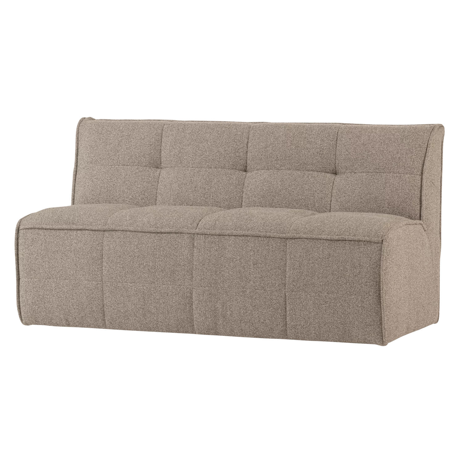 Cluster Eetbankje Met Rugleuning Boucle Khaki Bruin