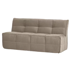 Cluster Eetbankje Met Rugleuning Velvet Warm Taupe