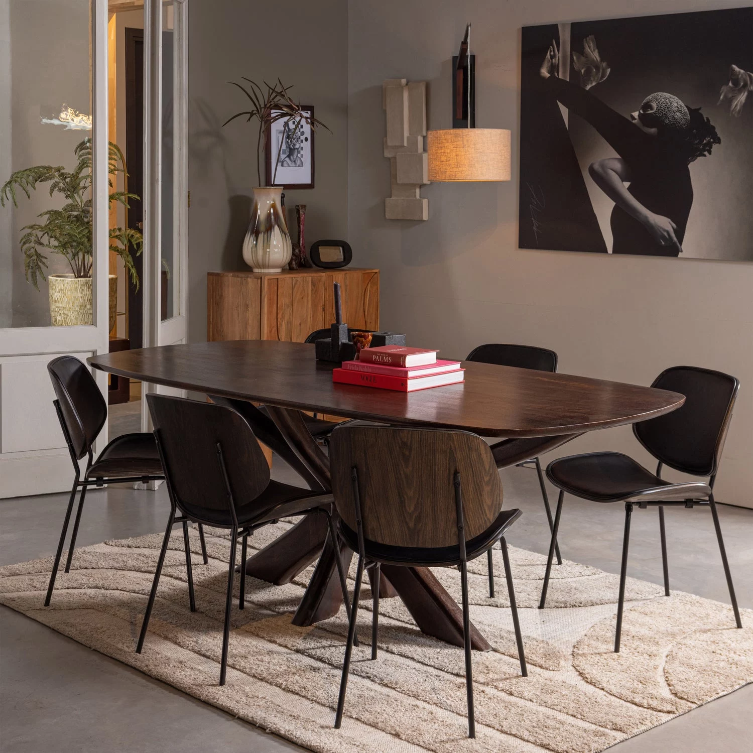 Close In Eetkamerstoel Leerlook/Multiplex Zwart - Afbeelding 3