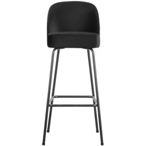Vogue Barstoel 80 Cm Velvet Zwart