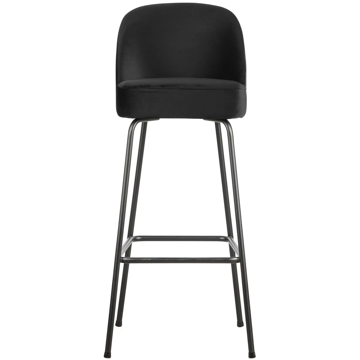 Vogue Barstoel 80 Cm Velvet Zwart