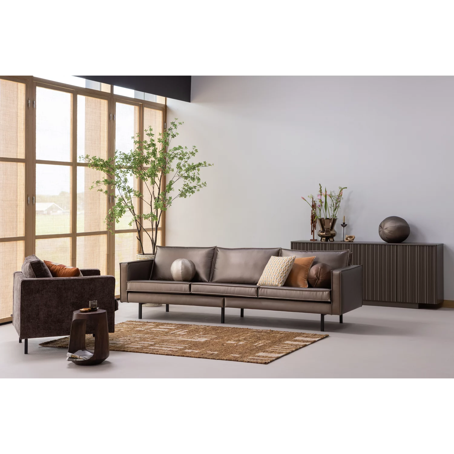 Ian Handgeweven Vloerkleed Wol/Katoen Bruin 170X240Cm - Afbeelding 3