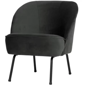 Vogue Fauteuil Velvet Zwart