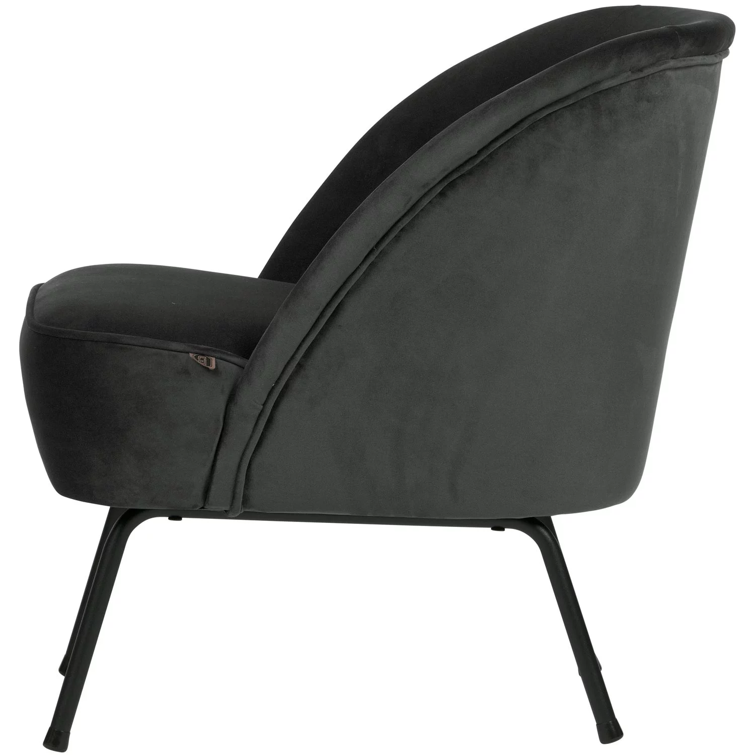 Vogue Fauteuil Velvet Zwart - Afbeelding 3