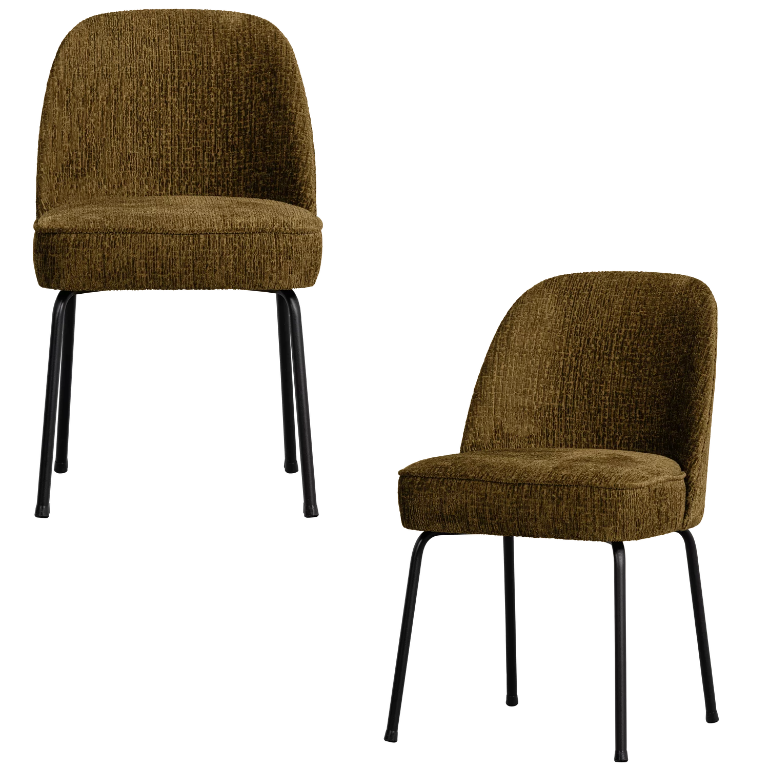 Vogue Eetkamerstoel Structure Velvet Brass - Afbeelding 2