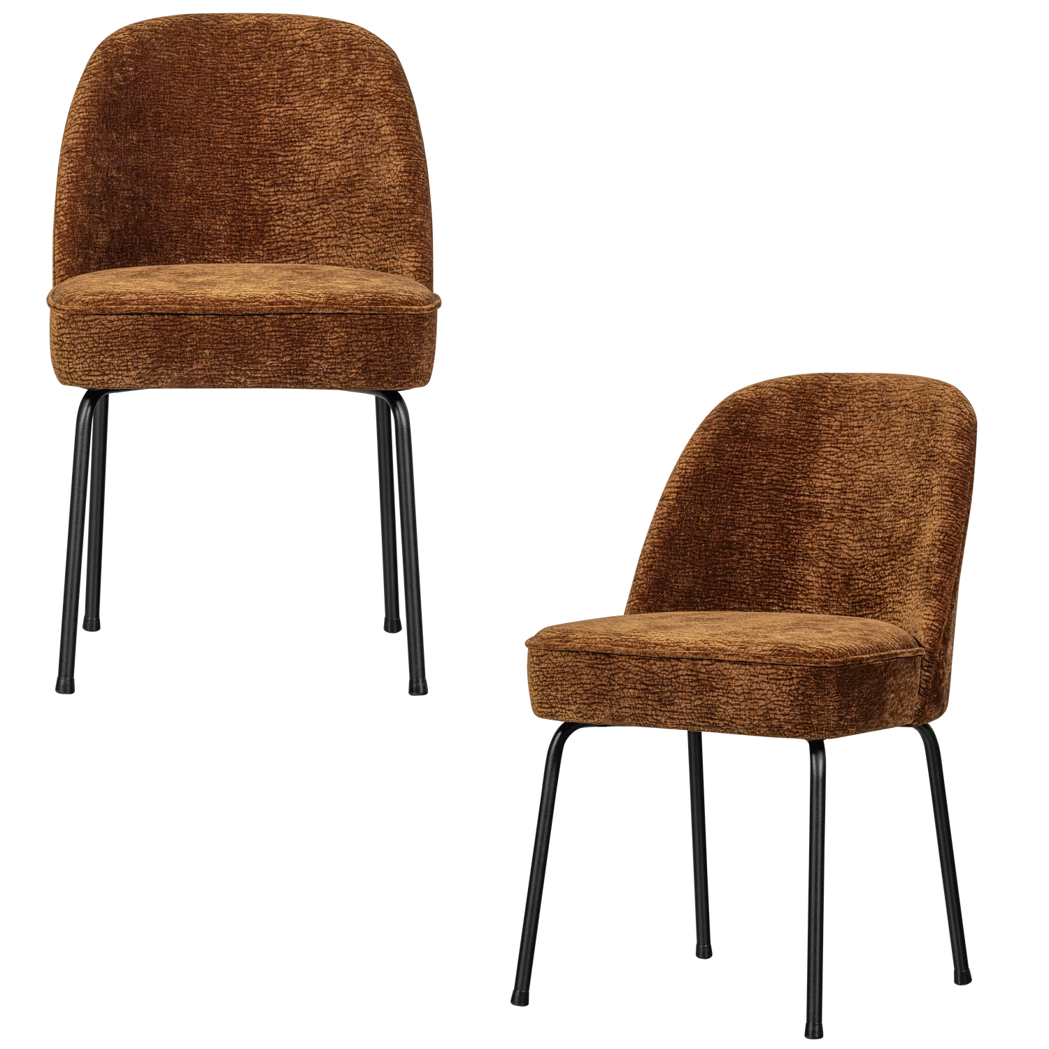Vogue Eetkamerstoel 3D Chenille Middenbruin - Afbeelding 4