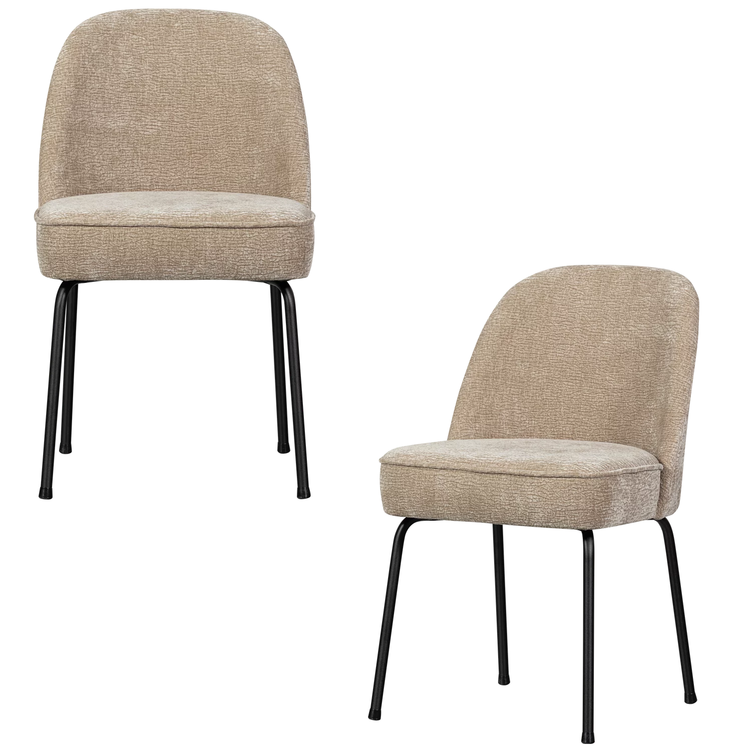 Vogue Eetkamerstoel 3D Chenille Zand - Afbeelding 4