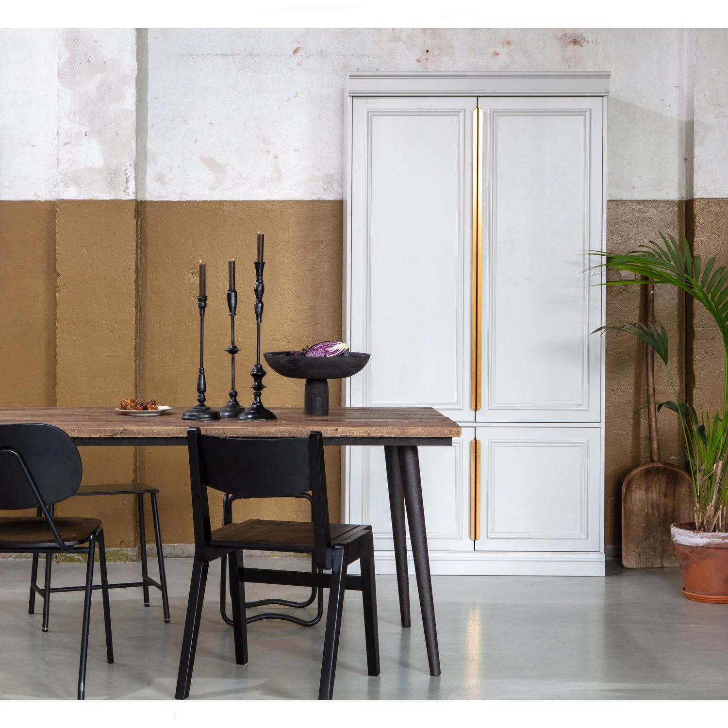 Guild Tafel Naturel Met Zwart Onderstel 220X90 Cm - Afbeelding 2
