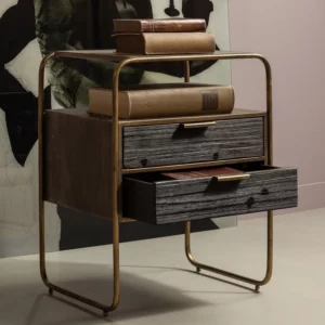 Alternative view of Polite Nachtkastje Metaal/Hout Antique Brass