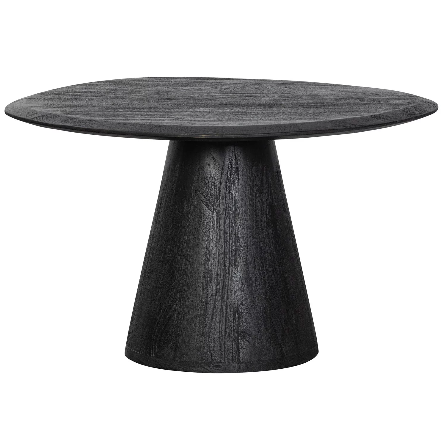 Organische Salontafel Posture Mangohout, Kleur Zwart