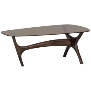 Flash Salontafel Mangohout/Glas Walnoot