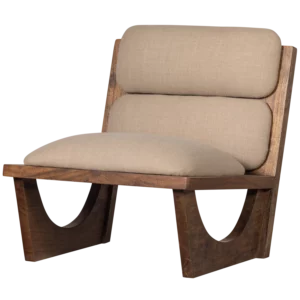 Opulent Fauteuil Boucle/Hout Naturel