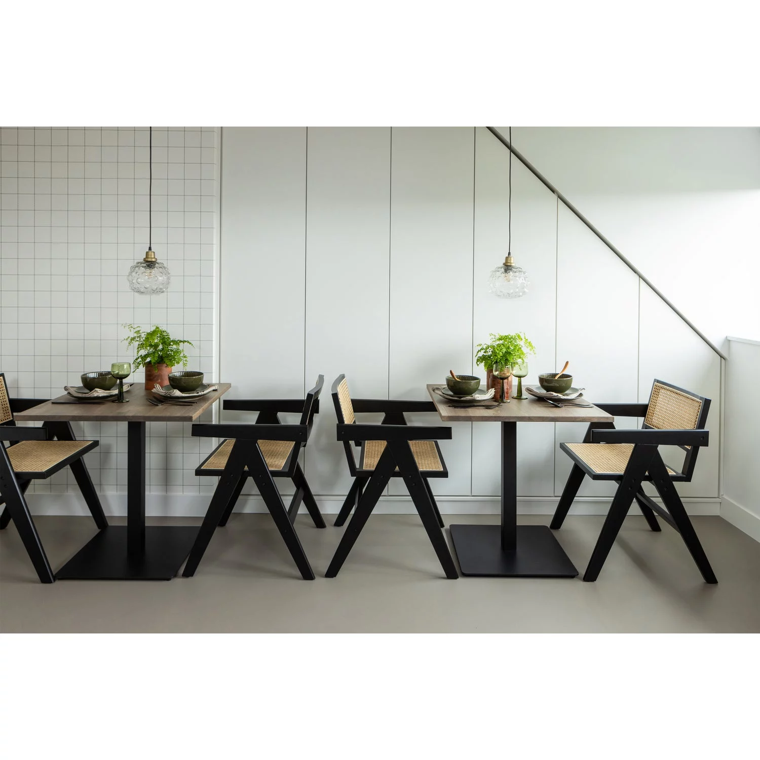 Gunn Eetkamerstoel Rattan/Hout Zwart - Afbeelding 2