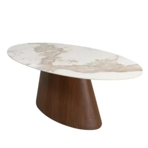 Ellipse Eettafel Keramisch Marmer