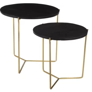 Mason Black/Brass Set Of 2